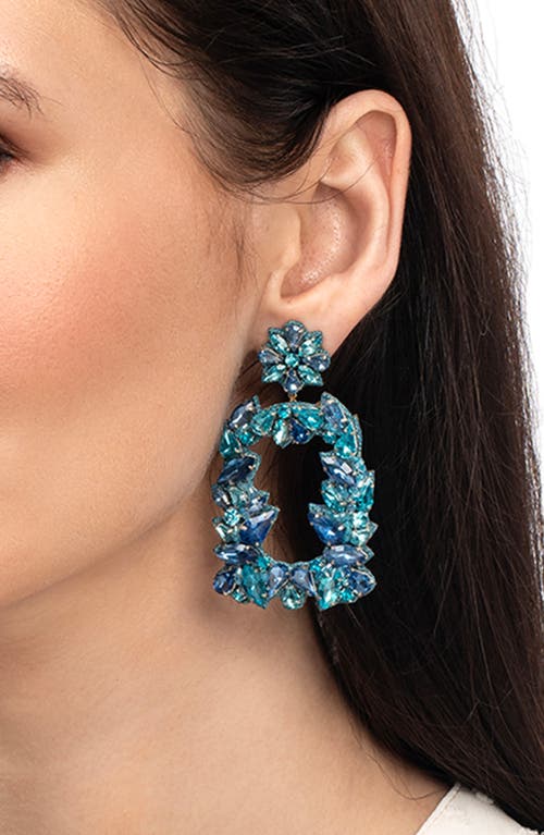 Shop Deepa Gurnani Anushka Drop Earrings In Turquoise