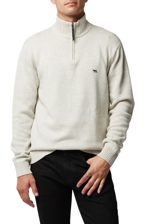 White Turtleneck Men Clothes Winter Sweater Men Jackets Solid Striped  Sweater Men Turtleneck (Color : White, Size : Medium) : : Fashion