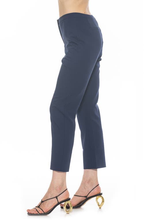 Alexia Admor Stefan Ankle Pants In Navy