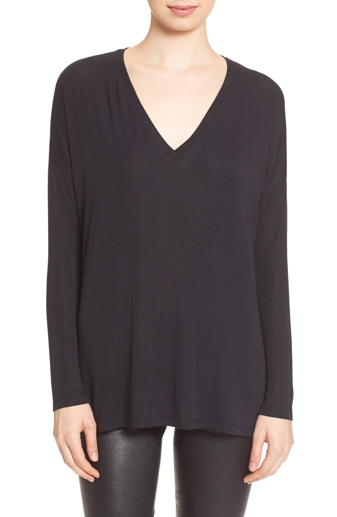 Vince 'Luxe' Long Sleeve VNeck Tee Nordstrom