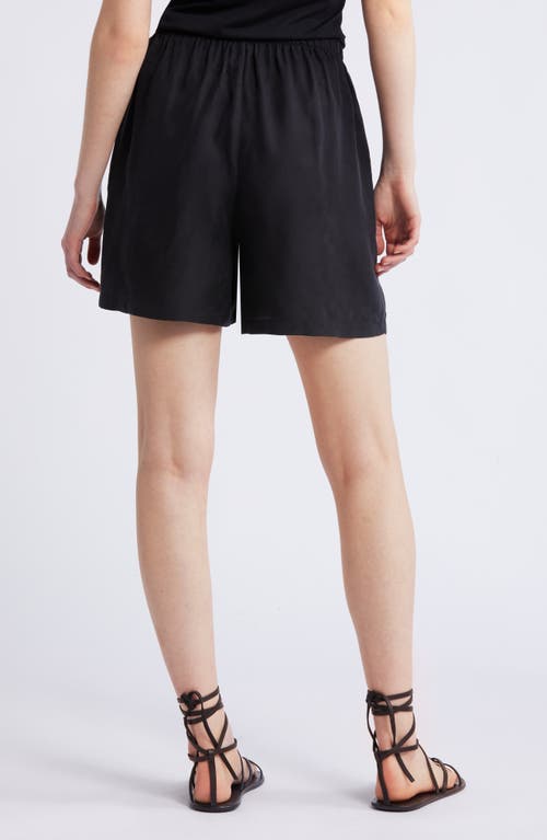 Nordstrom Twill Pull-on Shorts In Black