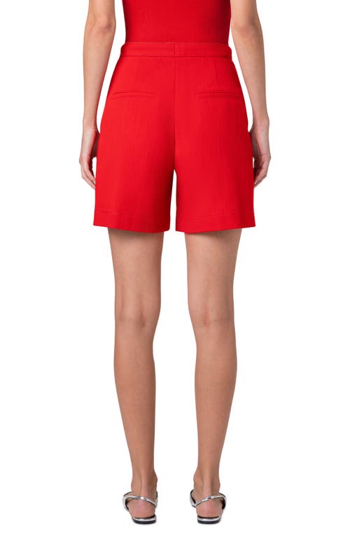 Akris Punto Filia Stretch Denim Shorts In Red