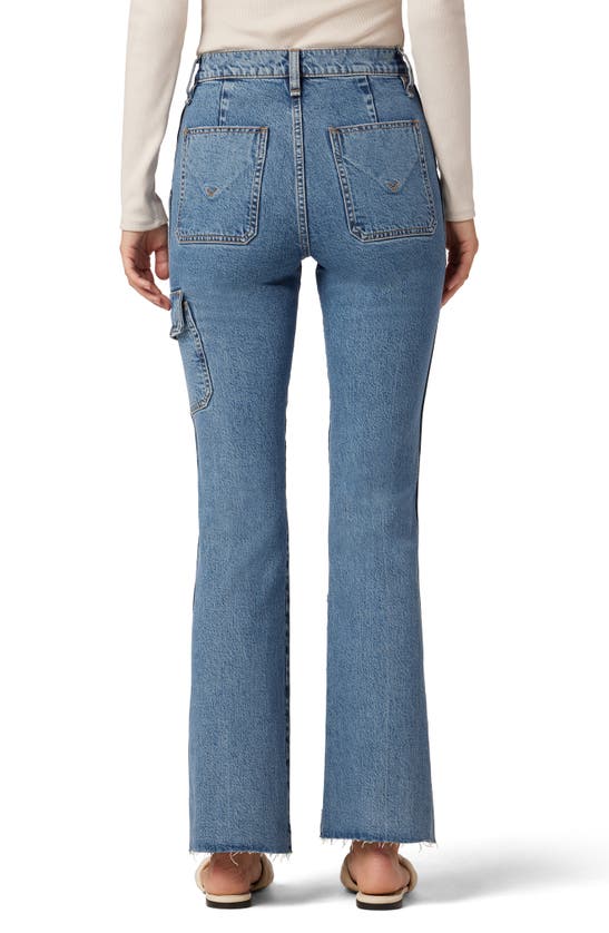 Shop Hudson Jeans Faye Ultra High Waist Bootcut Utility Jeans In Earth Angel