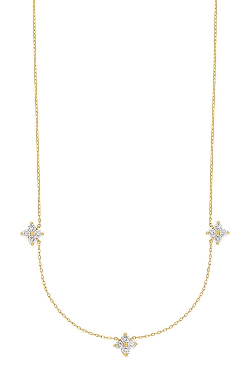 Bony Levy Rita Floral Diamond Station Necklace in 18K Yellow Gold at Nordstrom
