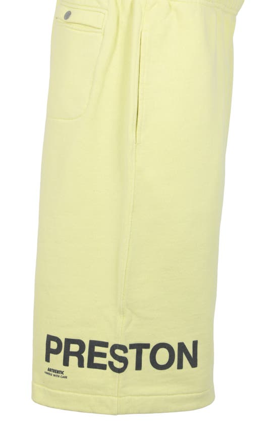 Shop Heron Preston Global Collage Sweat Shorts In Yellow