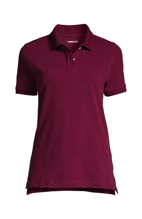 Lands' End School Uniform Young Short Sleeve Mesh Polo Shirt In Burgundy