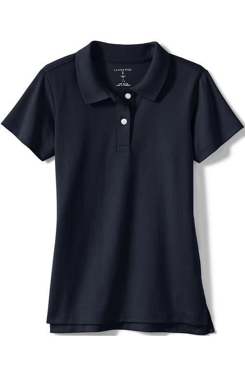 LANDS' END LANDS' END SCHOOL UNIFORM GIRLS SHORT SLEEVE FEMININE FIT INTERLOCK POLO SHIRT