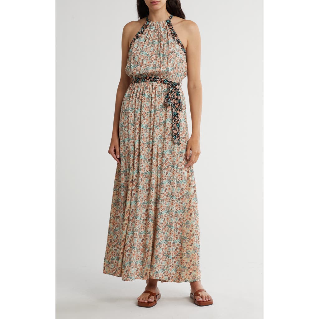 Lovestitch Floral Maxi Dress In Pink