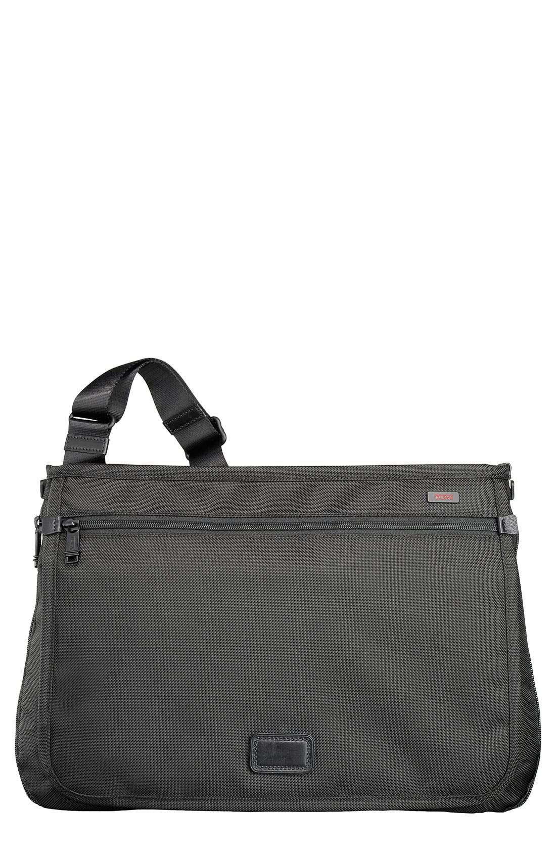 tumi slim messenger bag