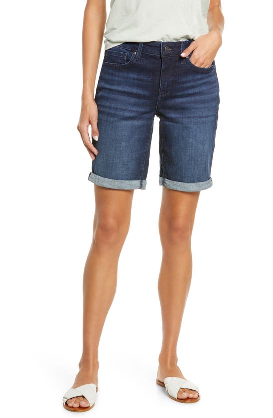 Nydj Briella Roll Cuff Denim Bermuda Shorts In Mesquite