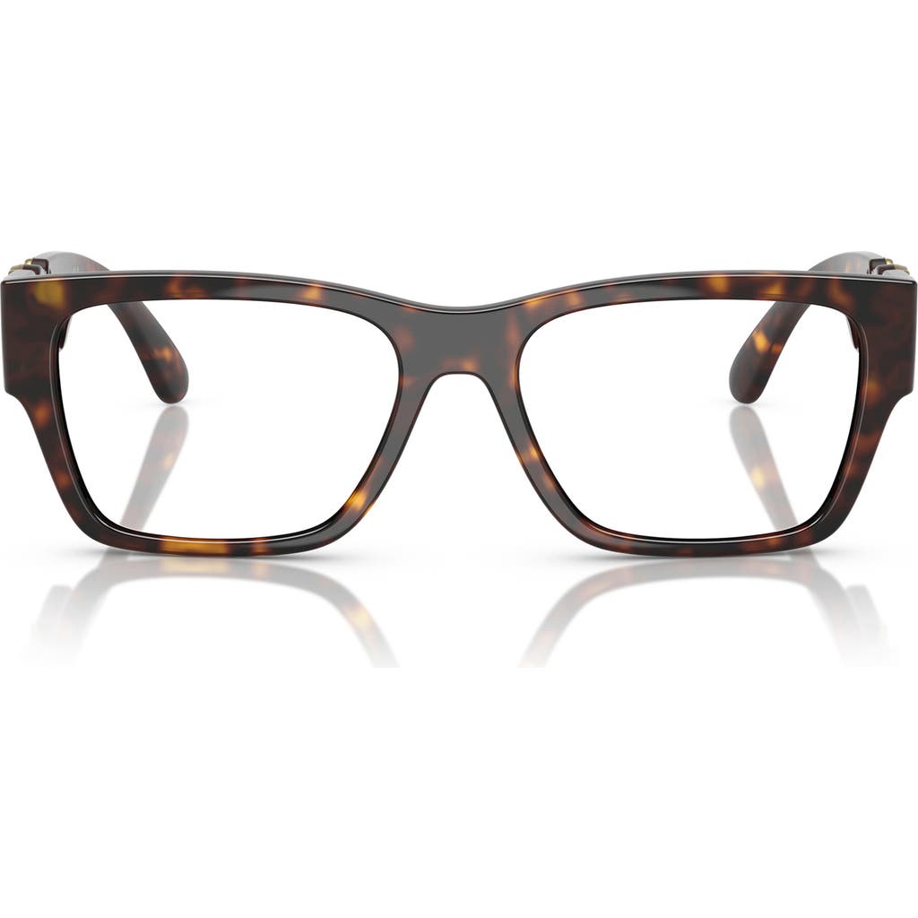 Versace 53mm Pillow Optical Glasses In Havana