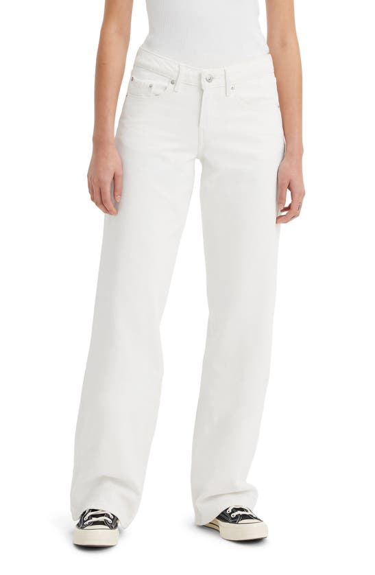 Shop Levi's Low Loose Wide Leg Jeans In White Squared