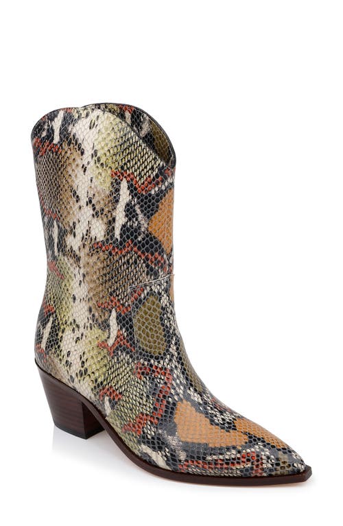 L Agence L'agence Claude Pointed Toe Western Boot In Animal Print