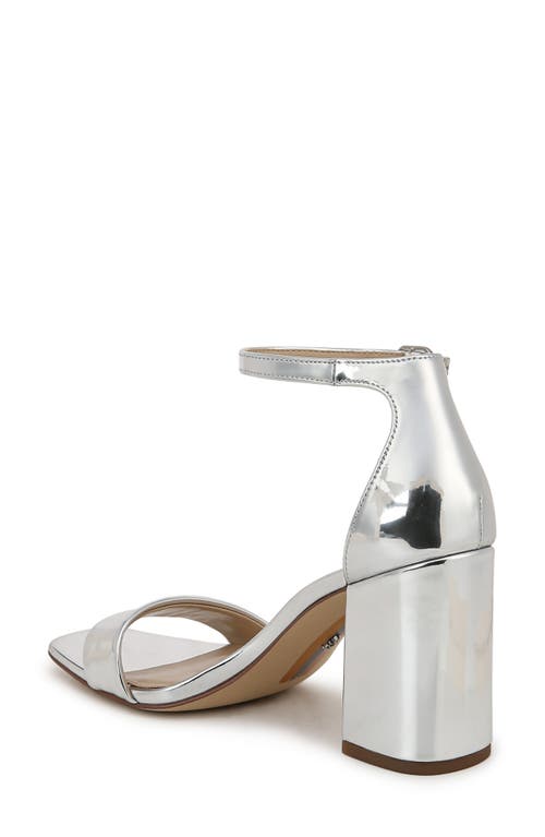 Shop Sam Edelman Daniella Ankle Strap Sandal In Soft Silver