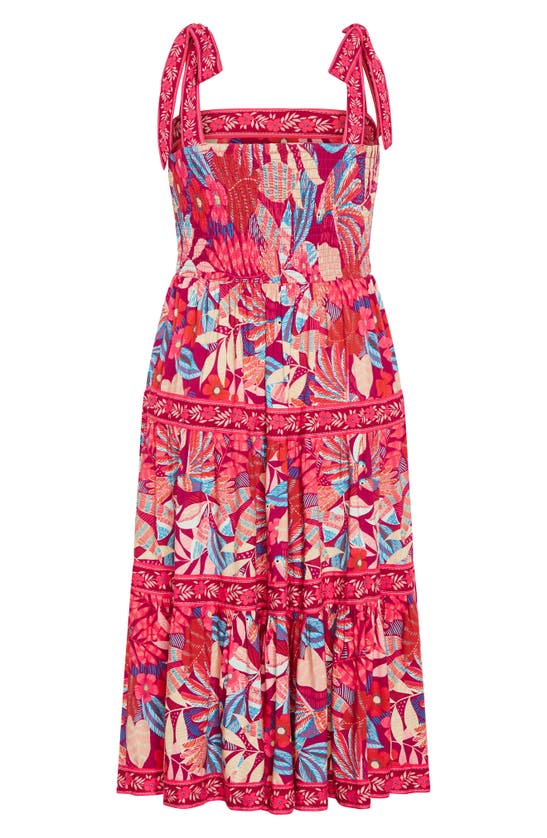 City Chic Paradiso Floral Maxi Sundress In Paridiso
