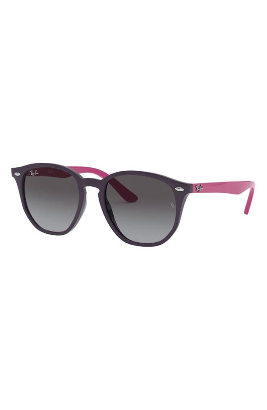 Shop Ray Ban Ray-ban Kids' 46mm Round Sunglasses In Violet