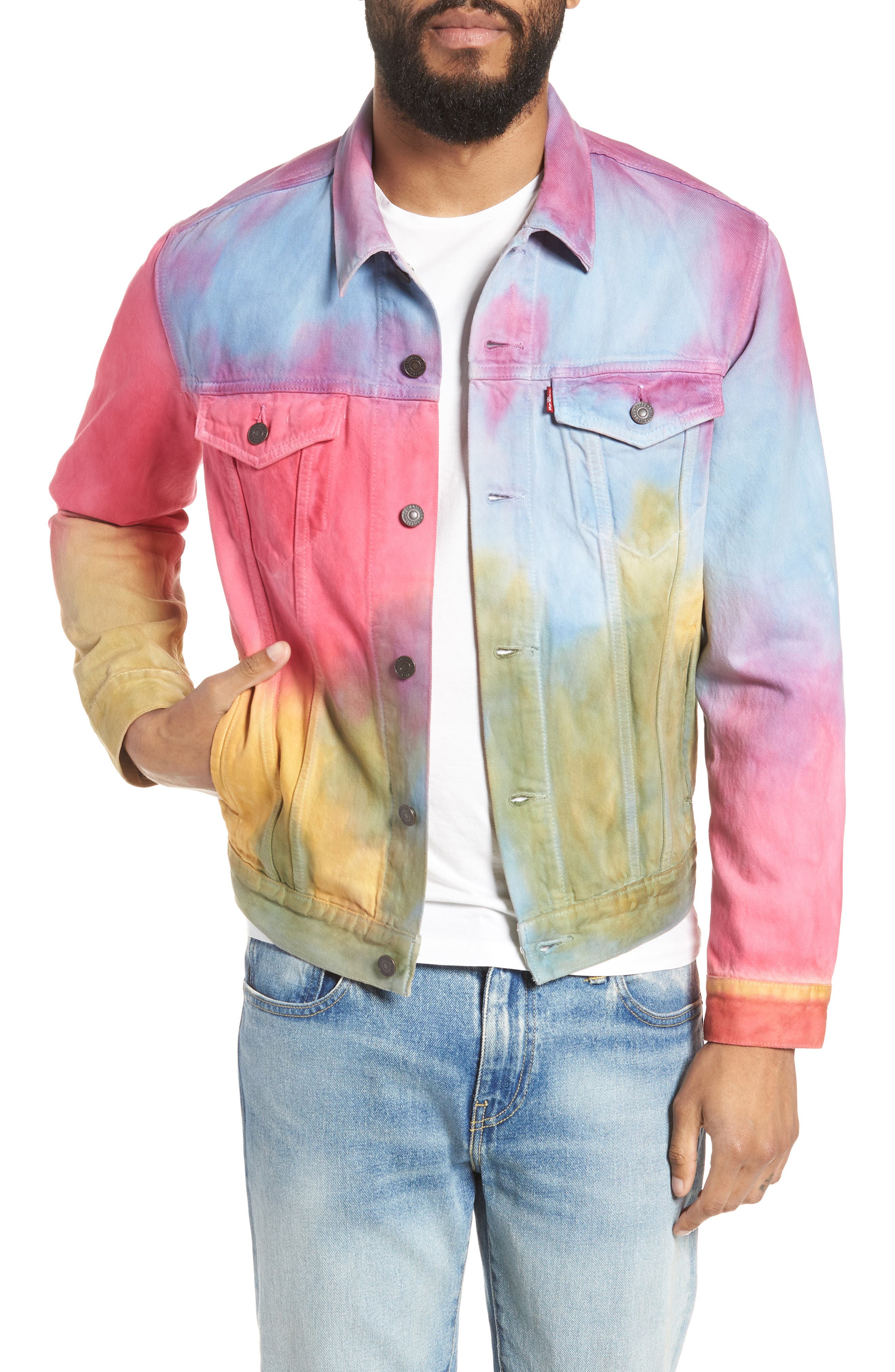 levi's tie dye trucker jacket