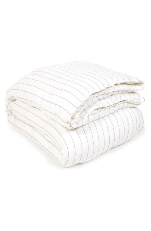 Pom Pom At Home Blake Duvet Cover, King In White/ocean