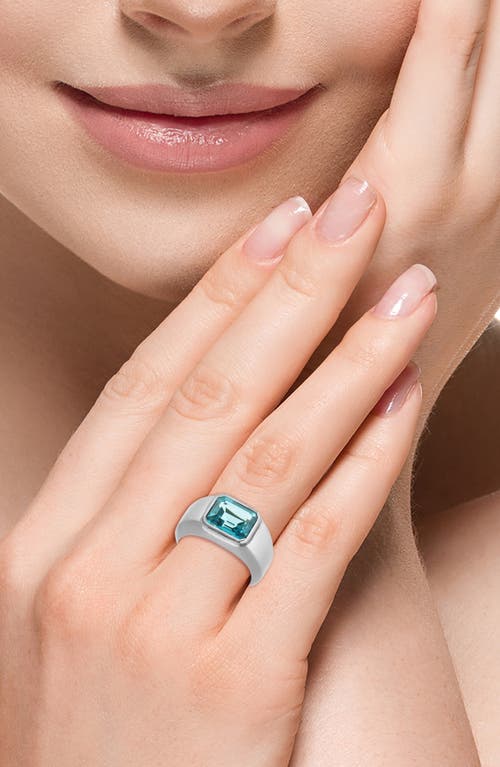 Effy London Blue Topaz Signet Ring In Blue