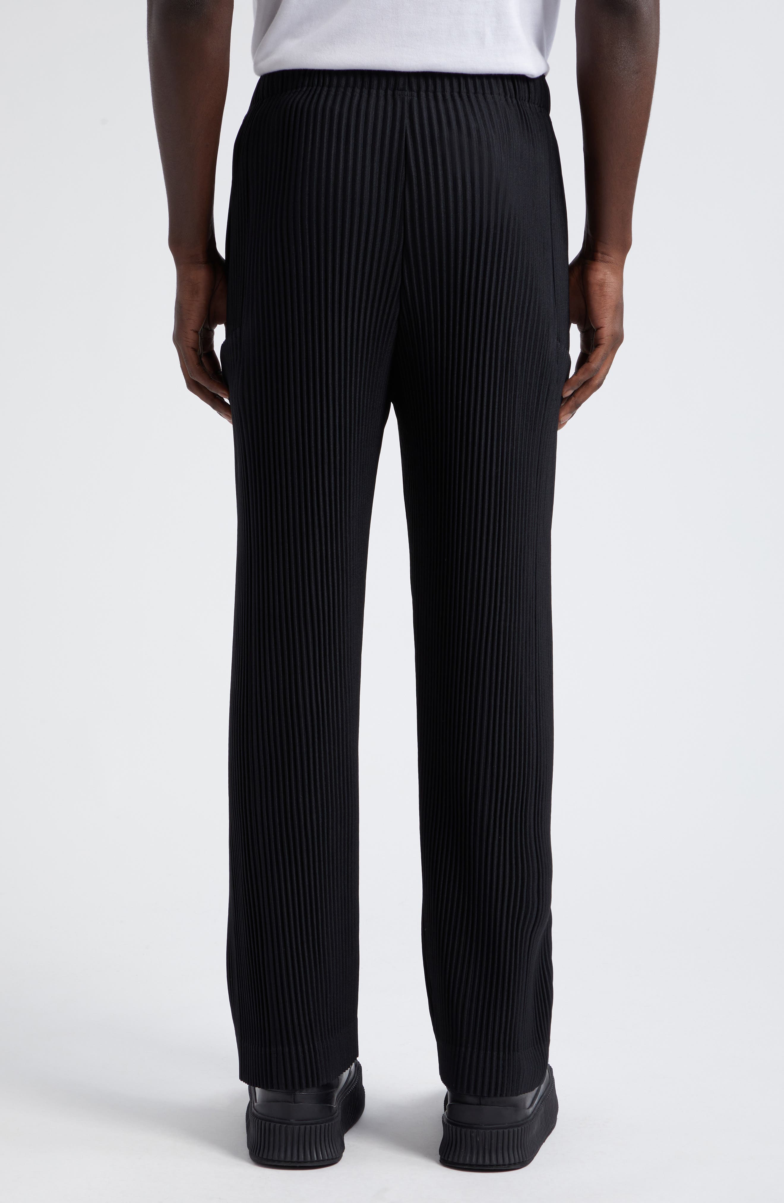 Homme Plissé Issey Miyake Unfold Pleated Straight Leg Pants in