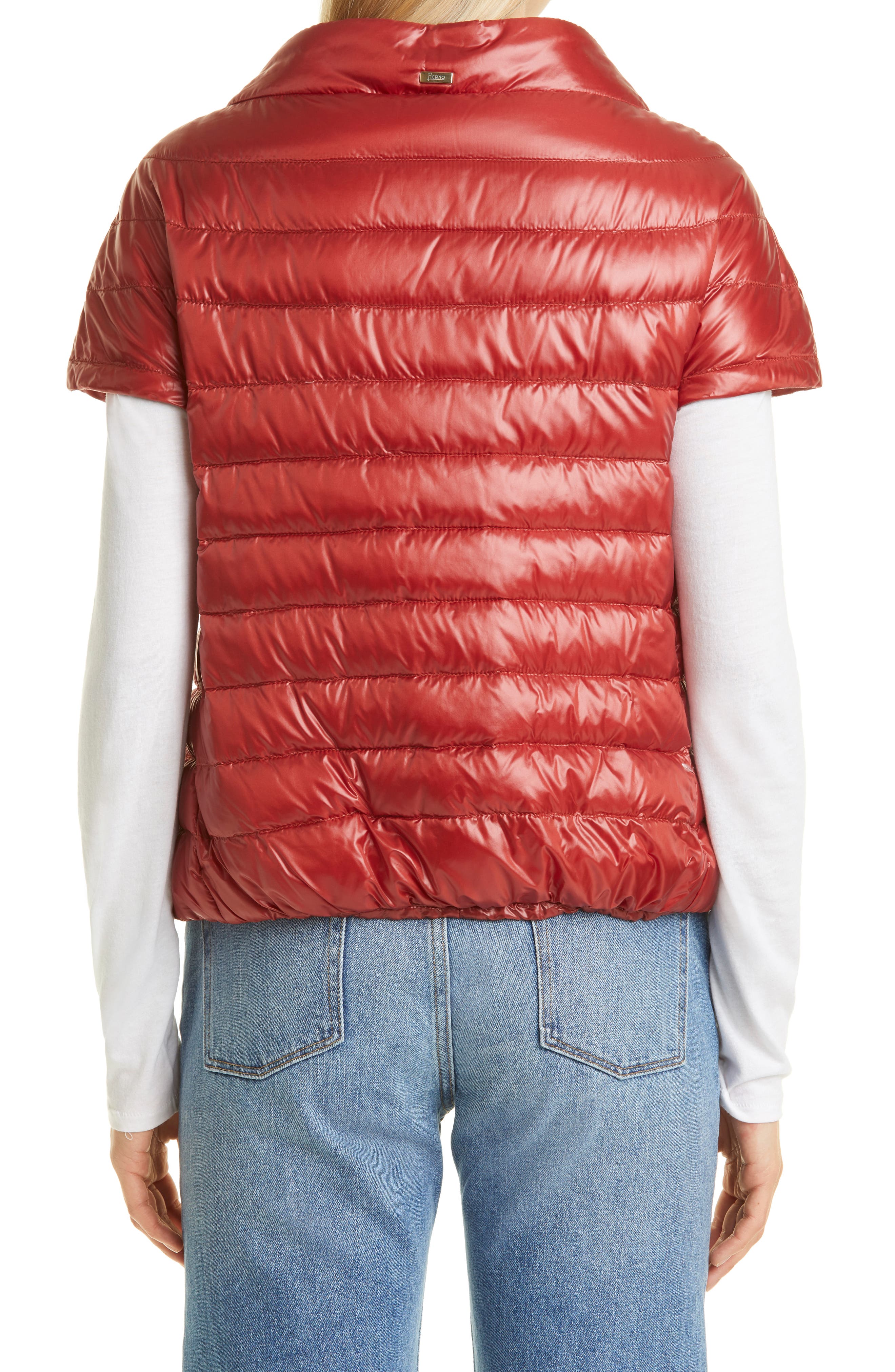 short sleeve quilted jacket