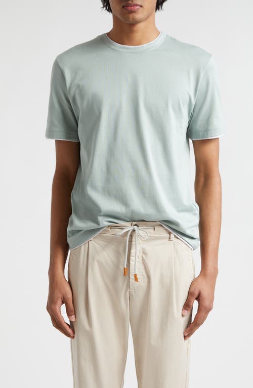 Eleventy Cotton Crewneck T-Shirt And Light Gray at Nordstrom,