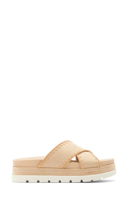 J/slides Nyc Jslides Whipstitched Platform Sandal In Sand