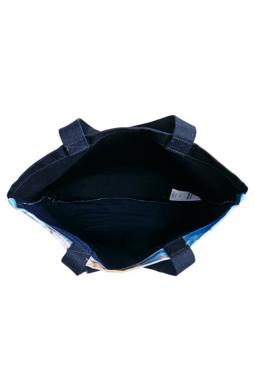 Jw Anderson Camper Print Canvas Tote In Blue