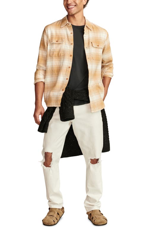 Shop Lucky Brand Plaid Cloud Soft Flannel Button-up Shirt In Cream Multi