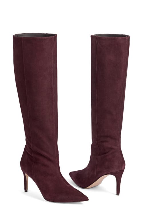 Shop Lk Bennett Astrid Knee High Boot In Bordeaux