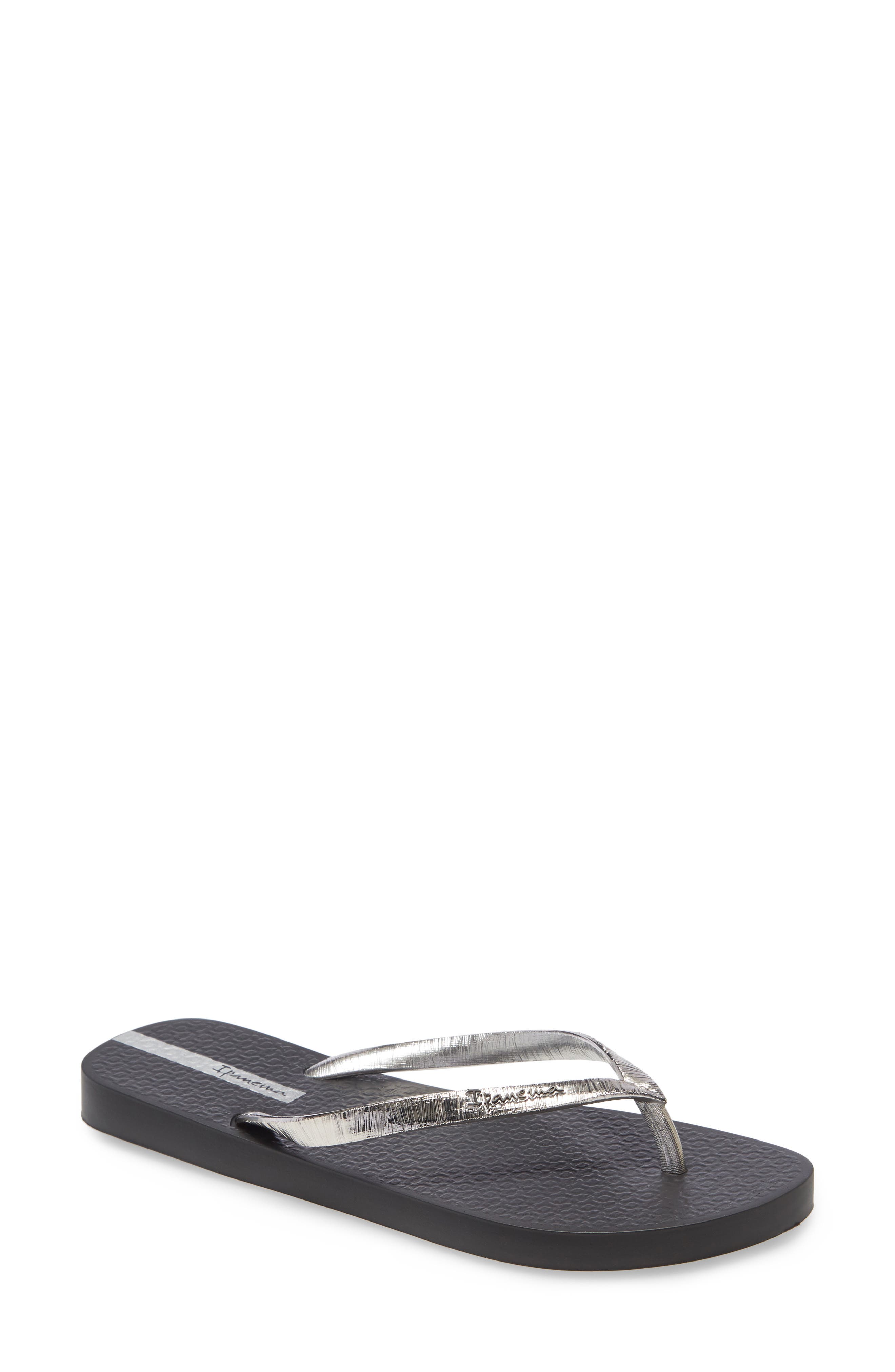 ipanema silver flip flops