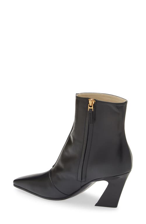 Bottega Veneta Lewis Slant Heel Bootie In 1000 Black
