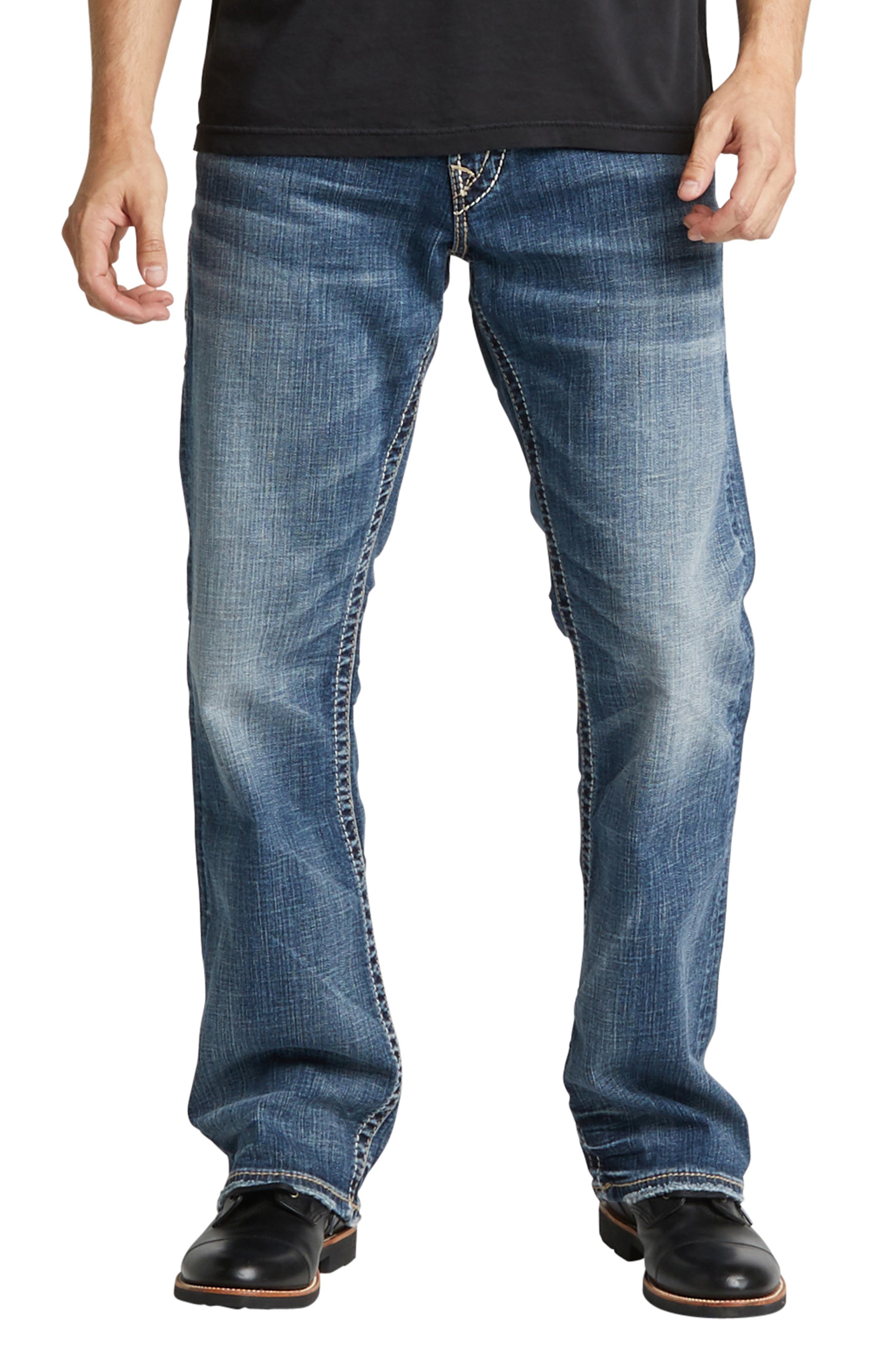 Silver Jeans Mens Zac Straight Leg Regular Fit Jean 33X32 Medium Dark Blue