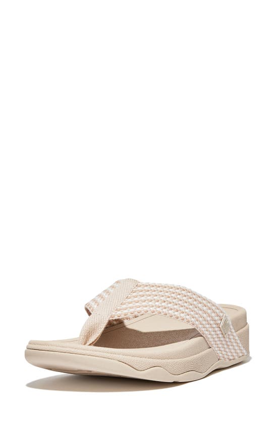 Shop Fitflop Surfa™ Flip Flop In Stone Beige Mix