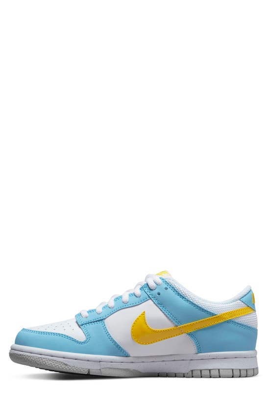 Nike 'dunk Low' Sneaker In Blue Chill/ Yellow/ White