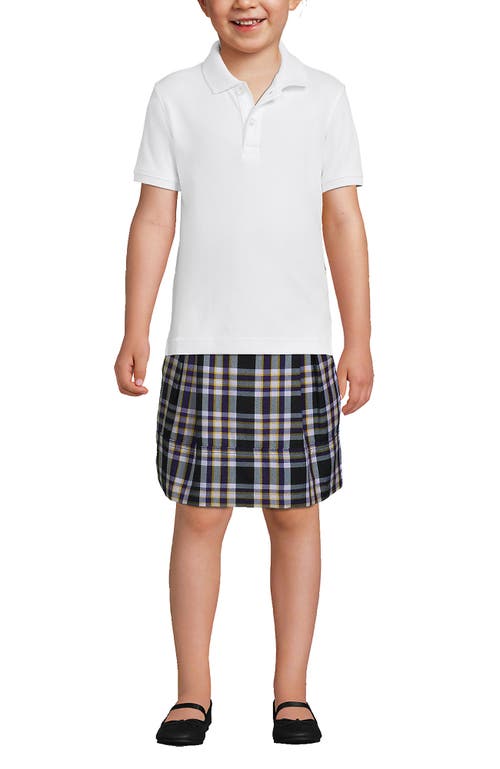 Shop Lands' End School Uniform Kids Short Sleeve Tailored Fit Interlock Polo Shirt In White