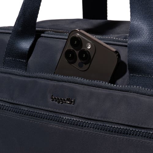 Baggallini Getaway Split Case Duffel Weekender Bag In French Navy Twill