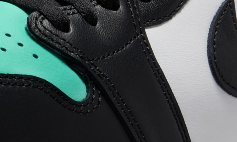 Shop Jordan Air  1 Retro High Top Sneaker In White/ Black/ Green Glow