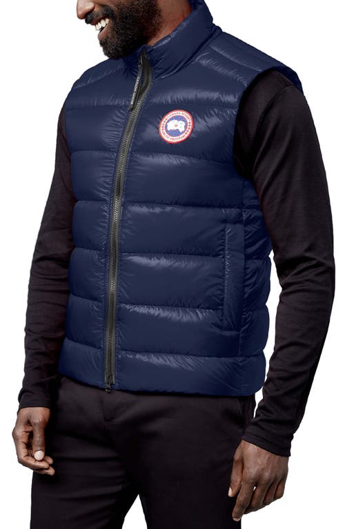 Canada Goose Crofton Water Resistant Packable Quilted 750-Fill-Power Down Vest in Atlantic Navy