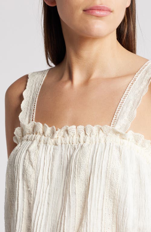 FREE PEOPLE FREE PEOPLE BECAUSE OF YOU COTTON & LINEN DRAWSTRING WAIST CAMISOLE 