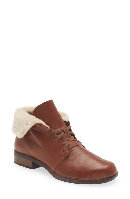 Vintage Boots- Winter Rain and Snow Boots History Naot Pali Faux Shearling Lined Bootie in Soft Chestnut Leather at Nordstrom Size 10Us $215.00 AT vintagedancer.com