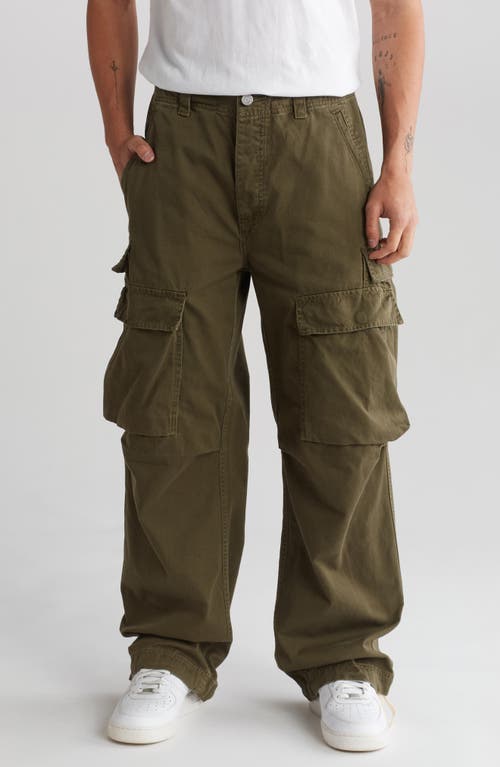 PURPLE BRAND Layered Pocket Cotton Cargo Pants in Green at Nordstrom, Size Small