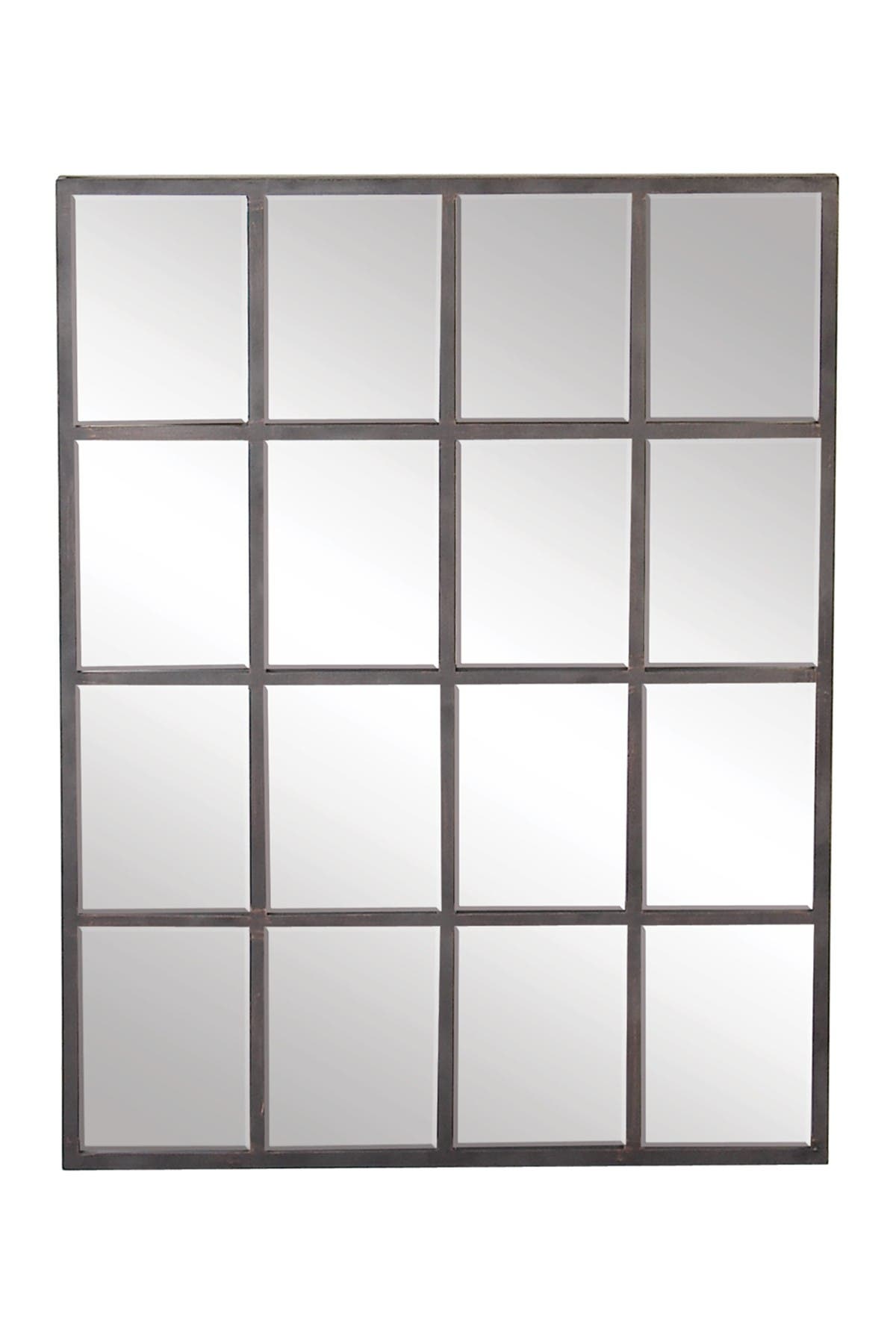 Willow Row Clear Modern Wood Paneled Wall Mirror