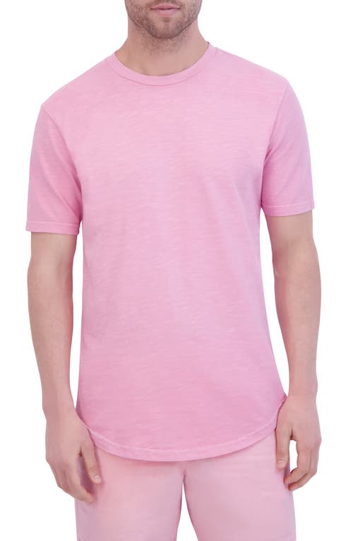 Goodlife Sunfaded Slub Cotton T-shirt In Pink