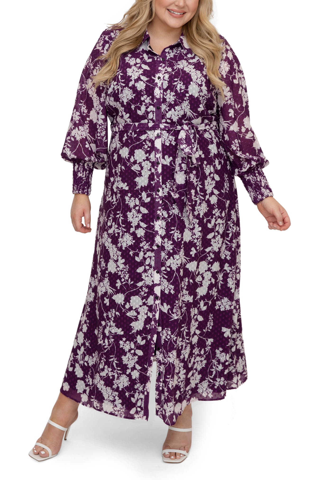 nordstrom plus size purple dress