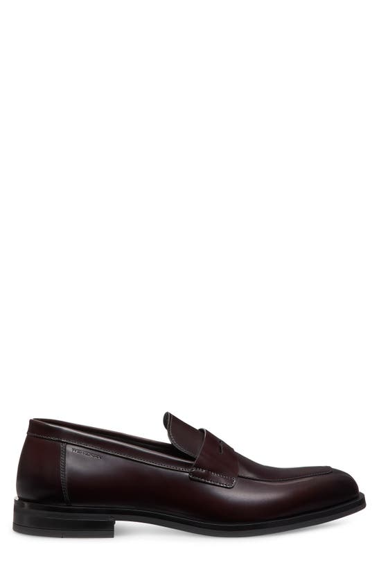 Shop Stuart Weitzman Club Classic Penny Loafer In Burgundy