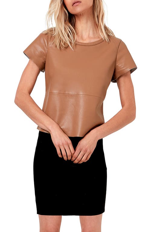 New Guard Leather Blend T-Shirt in Toffee