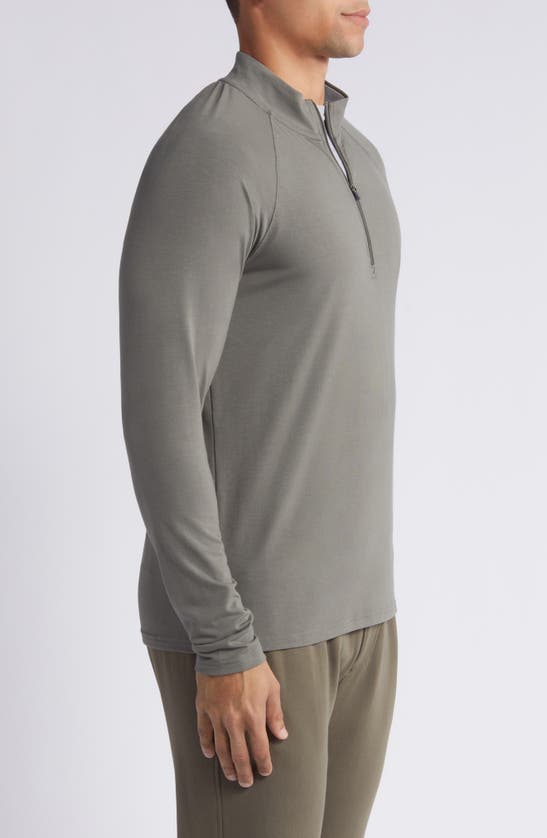 Shop Free Fly Flex Performance Quarter Zip Pullover In Fatigue