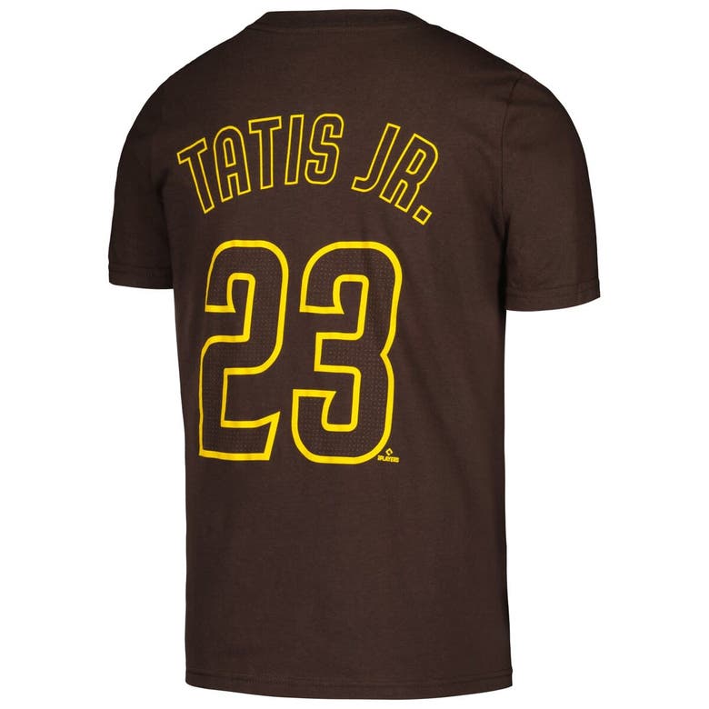 Shop Nike Youth  Fernando Tatis Jr. Brown San Diego Padres Home Player Name & Number T-shirt