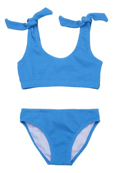 Girls' Blue Swimsuits & Cover-ups